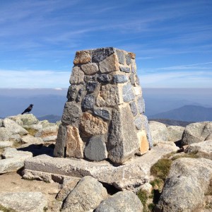 At the summit of Mount Kosciuszko.